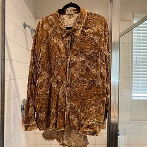 Brown Button-Up Shirt